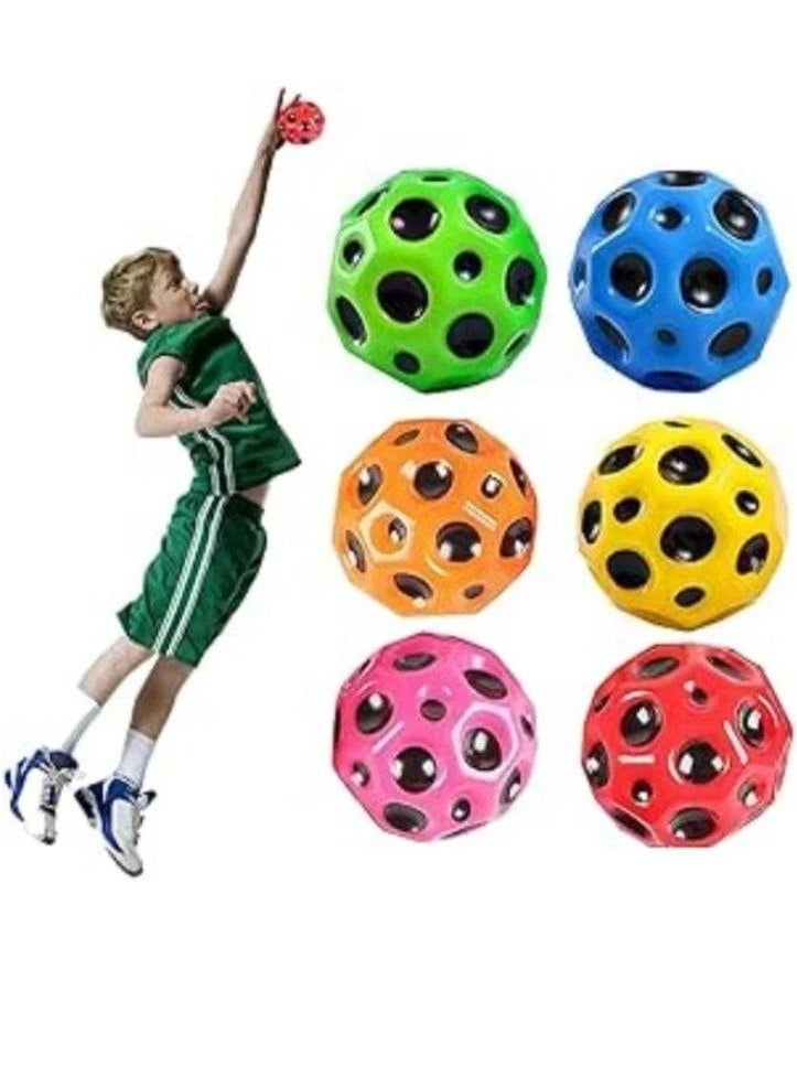 DIYSESSION Moon Ball 7cm High Bounce Rubber Toy Ball for Children - Assorted Colors