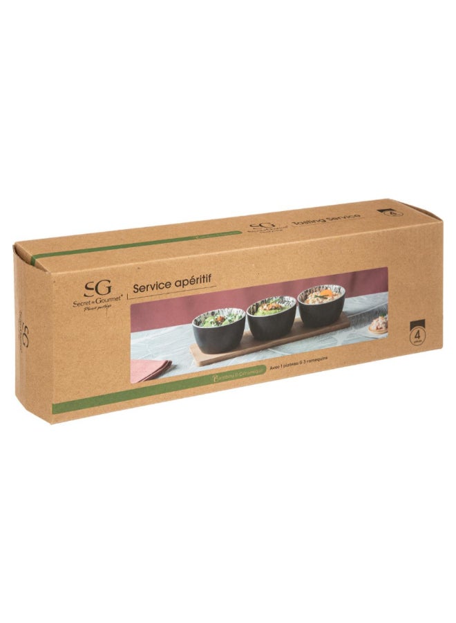 سيكريت دي جورميه طقم مقبلات بتصميم مورد من 4 قطع متعدد الألوان 28 × 14 × 14 سم 176926 - Image 5