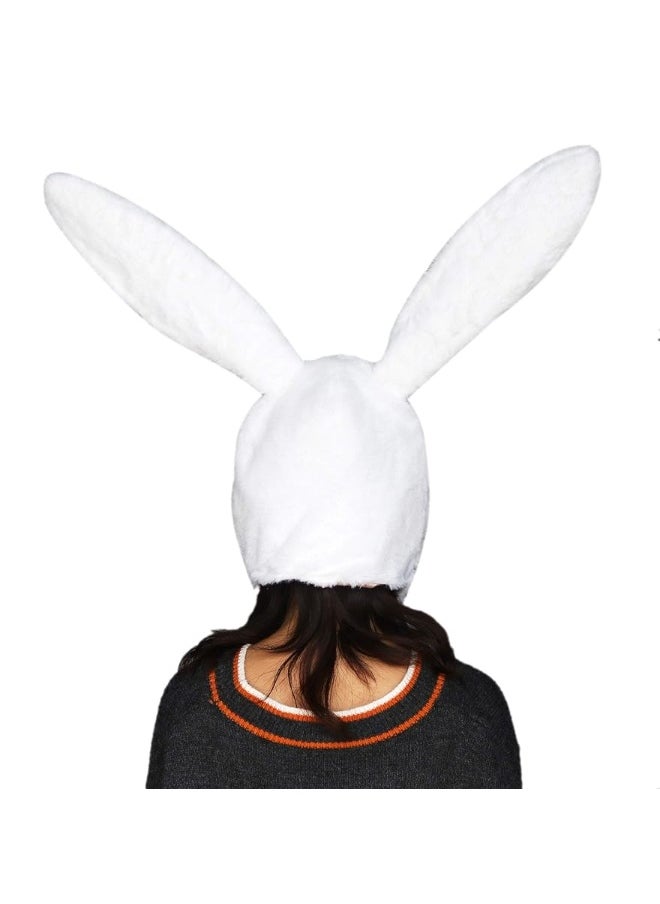 Bestjybt Bestjybt Plush Funny Bunny Rabbit Ears Hood Women Costume Party Hats for Cosplay Halloween  - Image 5