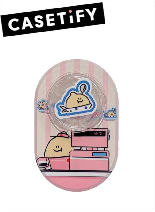 Casetify Cereal Milk Cereals Phone Grip Stand Compatible with MagSafe, MagSafe Phone Grip Holder, Wireless Charging Compatible Pink - Image 1