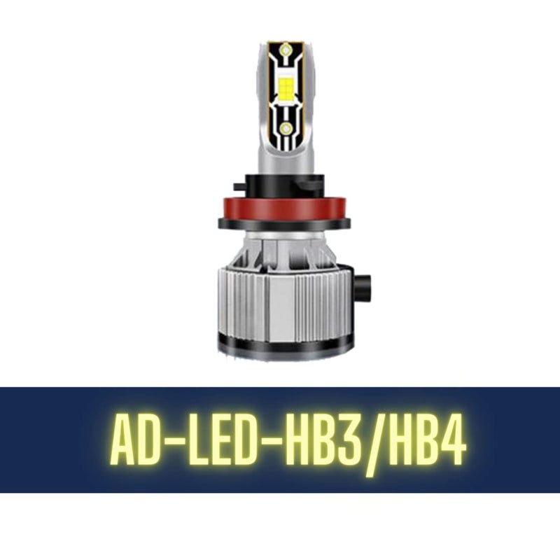 sulfar HB3/HB4/P43 Car LED Bulb Super Bright Headlight Kit (AD-LED-HB3/HB4) | Black | Set of 2 - Image 2