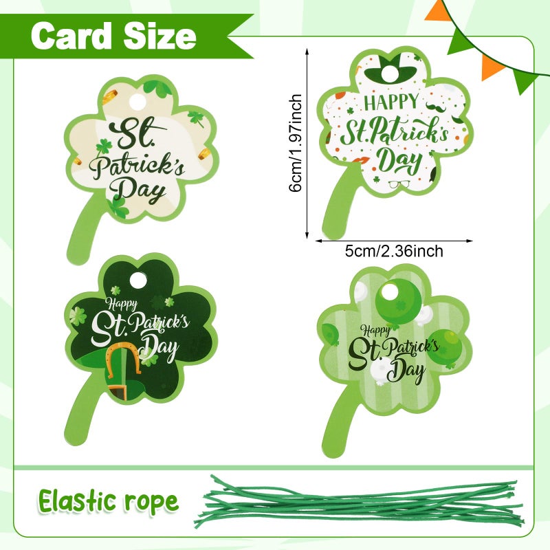 Jerify 24 Set St. Patrick's Day Rubber Ducks with St. Patrick's Day Gift Cards 2 Inch Irish Shamrock Lucky Rubber Ducks Holiday Duck Toys for Carnival Party Favor - Image 3