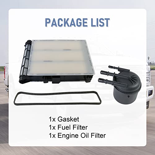 DICMIC Fuel Filter Element Compatible with 2017-2020 Ford F250 F350 F450 F550 Super Duty 6.7L V8 Diesel Engine Replace# FD-4624, FD-4625, HC3Z-9N184-B - Image 5