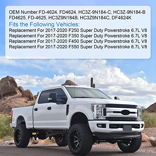 DICMIC Fuel Filter Element Compatible with 2017-2020 Ford F250 F350 F450 F550 Super Duty 6.7L V8 Diesel Engine Replace# FD-4624, FD-4625, HC3Z-9N184-B - Image 3