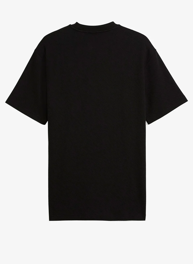 Puma PUMA Black Essential Elevated Relaxed T-Shirt for Men | Best Price UAE