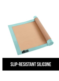 Gorilla Grip Gorilla Grip Reusable Nonstick Silicone Baking Mat, 2 Pack, BPA-Free Oven Safe Food Liner, For Cookie Sheets, Toaster Ovens, Easy Clean Pastry Mats, Kitchen Essential, 11.75"x8.25" Quarter Sheet, Mint  - Image 2