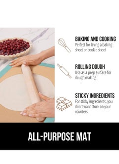 Gorilla Grip Gorilla Grip Reusable Nonstick Silicone Baking Mat, 2 Pack, BPA-Free Oven Safe Food Liner, For Cookie Sheets, Toaster Ovens, Easy Clean Pastry Mats, Kitchen Essential, 11.75"x8.25" Quarter Sheet, Mint  - Image 4