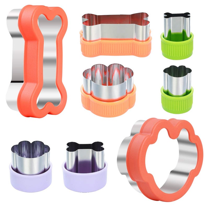 Dog Cookie Cutter Set  Dog Bone and Dog Paw Print Cookie Mold for Homemade Treats  Stainless Steel Cookie Cutter molds for Kids Suitable for Cakes and Cookies Assorted Sizes