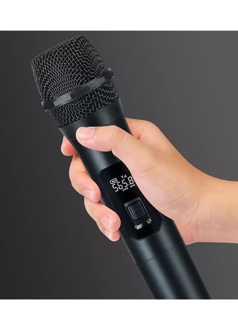 ELTRAZONE Wireless Handheld Microphone for Home Karaoke, Outdoor Audio, TV Singing & Events | 4-Channel VHF Dynamic Mic with 200ft Stable Range, Metal Build, Noise Reduction & 8-12 Hour Battery for Parties, Meetings & Performances - Image 3