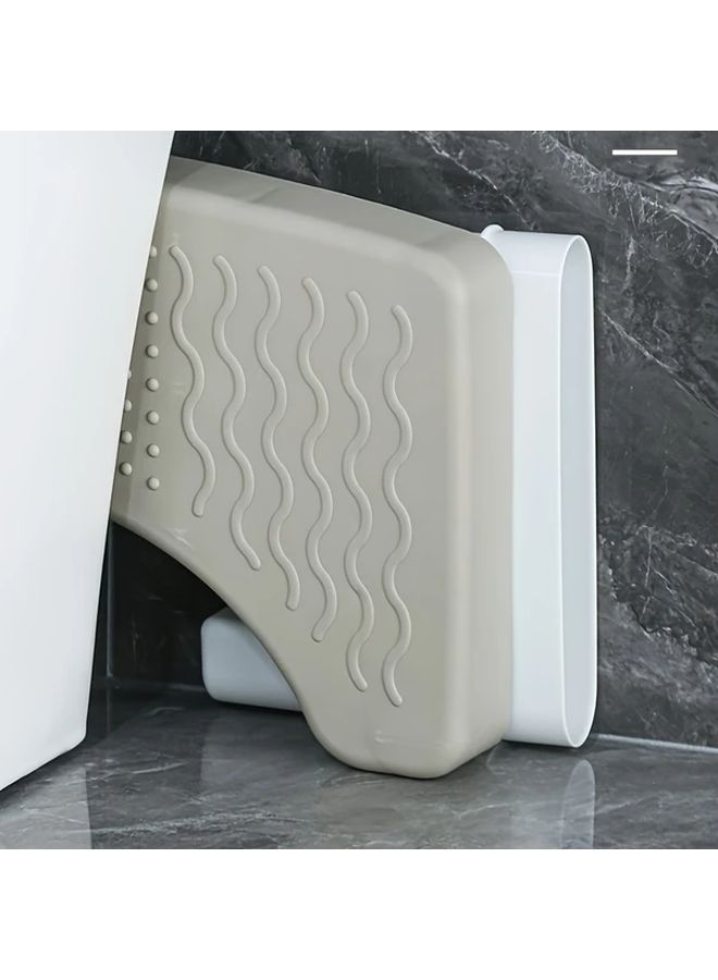 Ergonomic Toilet Foot Stool for Adults Gray Non Slip Textured Surface Portable Easy to Clean Fits All Toilet Types Durable Plastic Bathroom Stool for Squatting Support Comfortable Hygienic Design Toilet Accessories - Image 3
