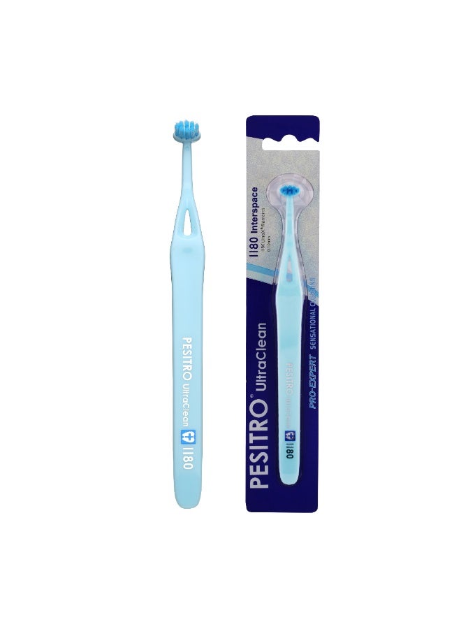 PESITRO UltraClean 1180 Interspace Toothbrush – Micro Head, Angled Handle for Precision Cleaning Around Braces & Crowded Teeth - Image 1