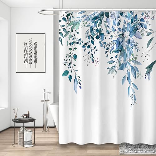 DEARARTBath Fashion Flower Shower Curtains 60W 72H inch Fabric Shower Curtain Set with Grommet and Hooks Water Resistant Waterproof Easy Care Washable - Image 1