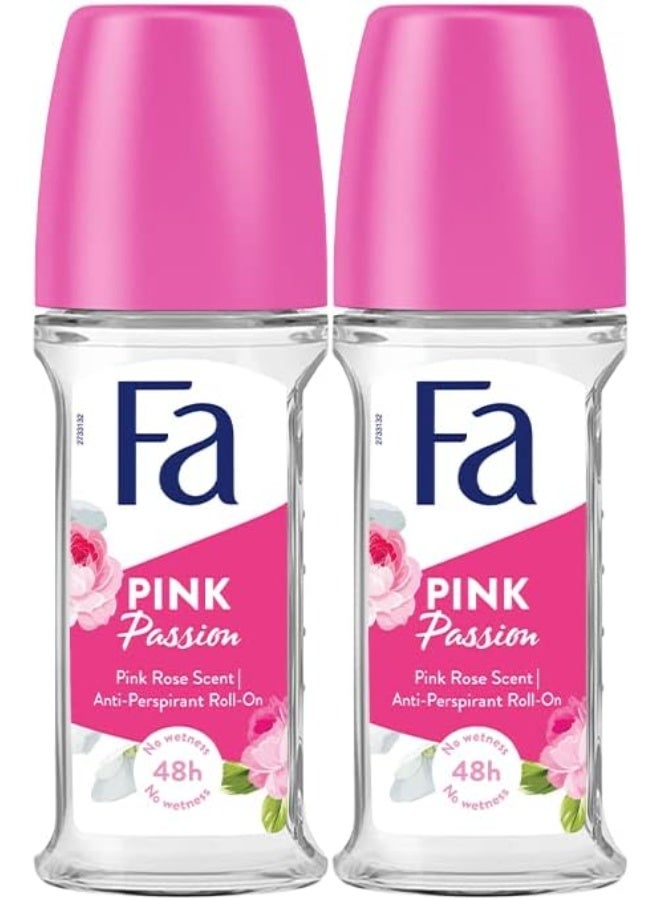 Fa Roll On Pink Passion 50ml, Pack of 2