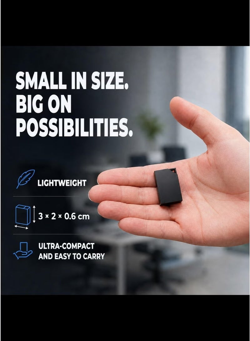 LAESO LASEO Hidden Voice Recorder | 64GB | Mini Spy Audio Recorder | DSP 5.0 Noise Reduction | Voice Activated Recording | for Classes Meetings - Image 1