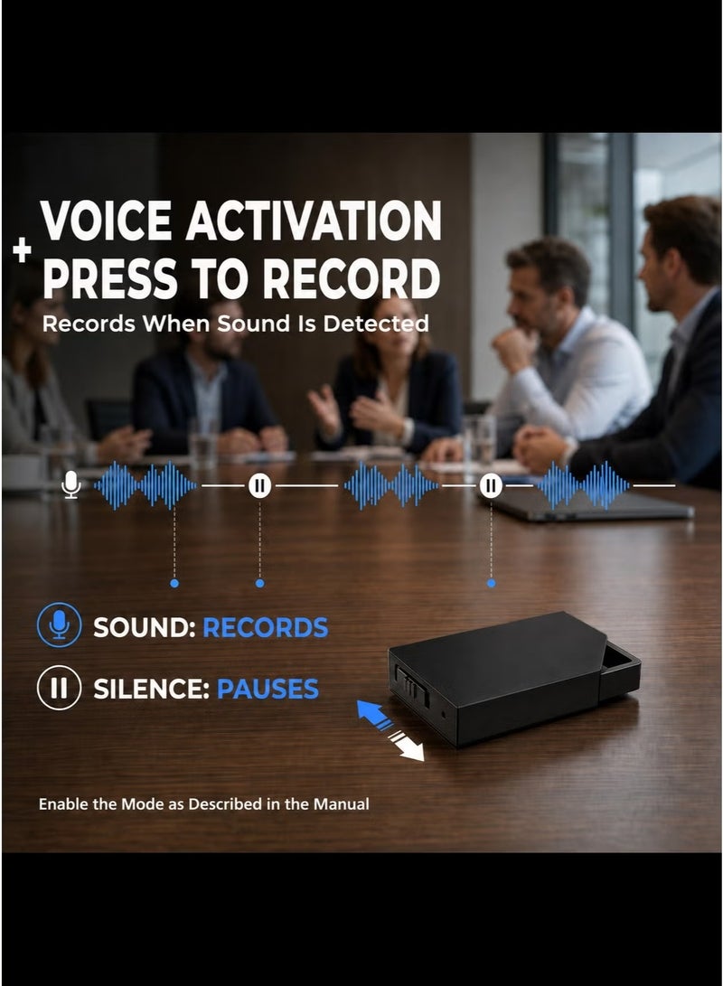 LAESO LASEO Hidden Voice Recorder | 64GB | Mini Spy Audio Recorder | DSP 5.0 Noise Reduction | Voice Activated Recording | for Classes Meetings - Image 3