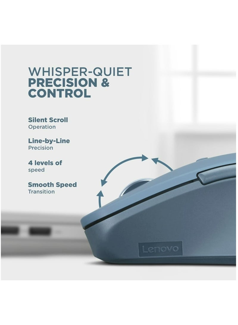 Lenovo Yoga Pro Mouse, Dual Device Connectivity, Blue Optical Sensor Technology, Bluetooth, Tidal Teal Tidal Teal - Image 3