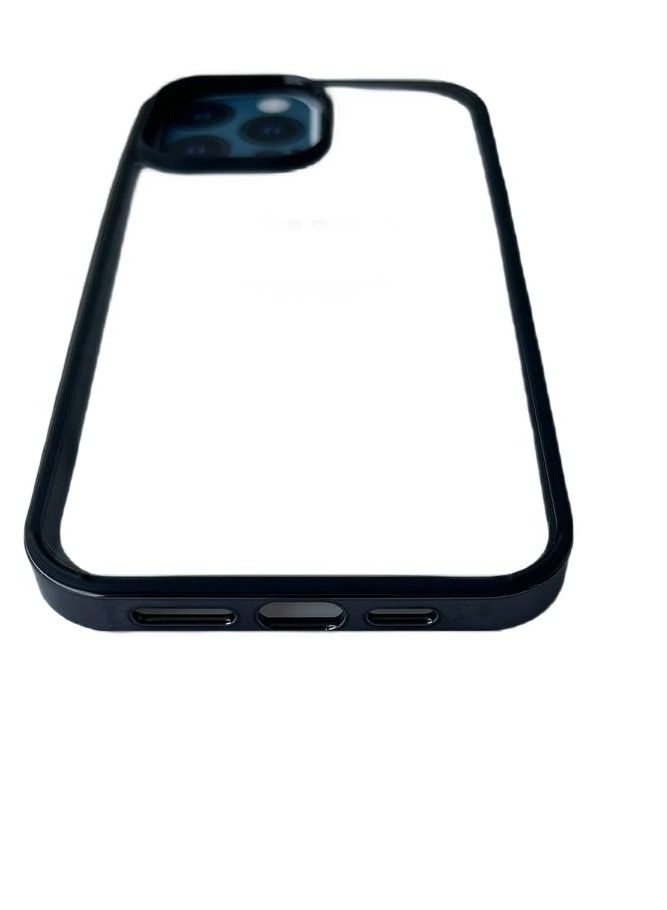 Foshan Funshare Clear Case with Black Metal Side for iPhone 13 Pro Max and 12 Pro Max - Image 4