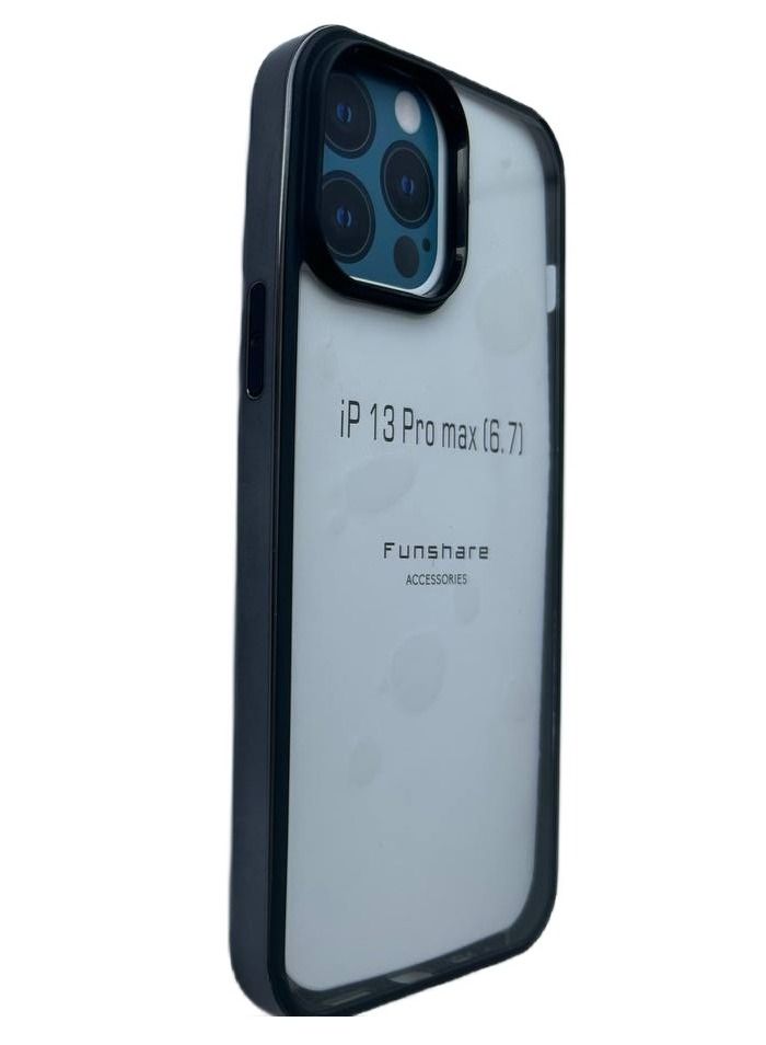 Foshan Funshare Clear Case with Black Metal Side for iPhone 13 Pro Max and 12 Pro Max - Image 2