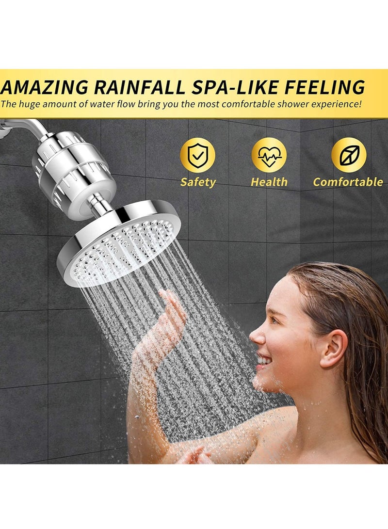 Gonice Shower Head and 15 Stage Shower Filter, High Output Hard Water Softener Showerhead with Filter Cartridge for Hard Water Remove Chlorine and Harmful Substances - Image 5