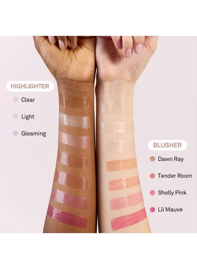 HINCE Henes True Dimension Radiance Balm 10g (Down Ray) - Natural luminous face highlighter, sheer shades, translucent color, brightens skin, slim texture, blush, multi-colored makeup stick - Image 2