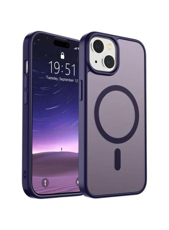 ACLIX Matte Magnetic Case for iPhone 15 Plus [Shockproof & Slim] Matte Hard Back Cover with High-Grade Protection | Deep Purple - Image 1