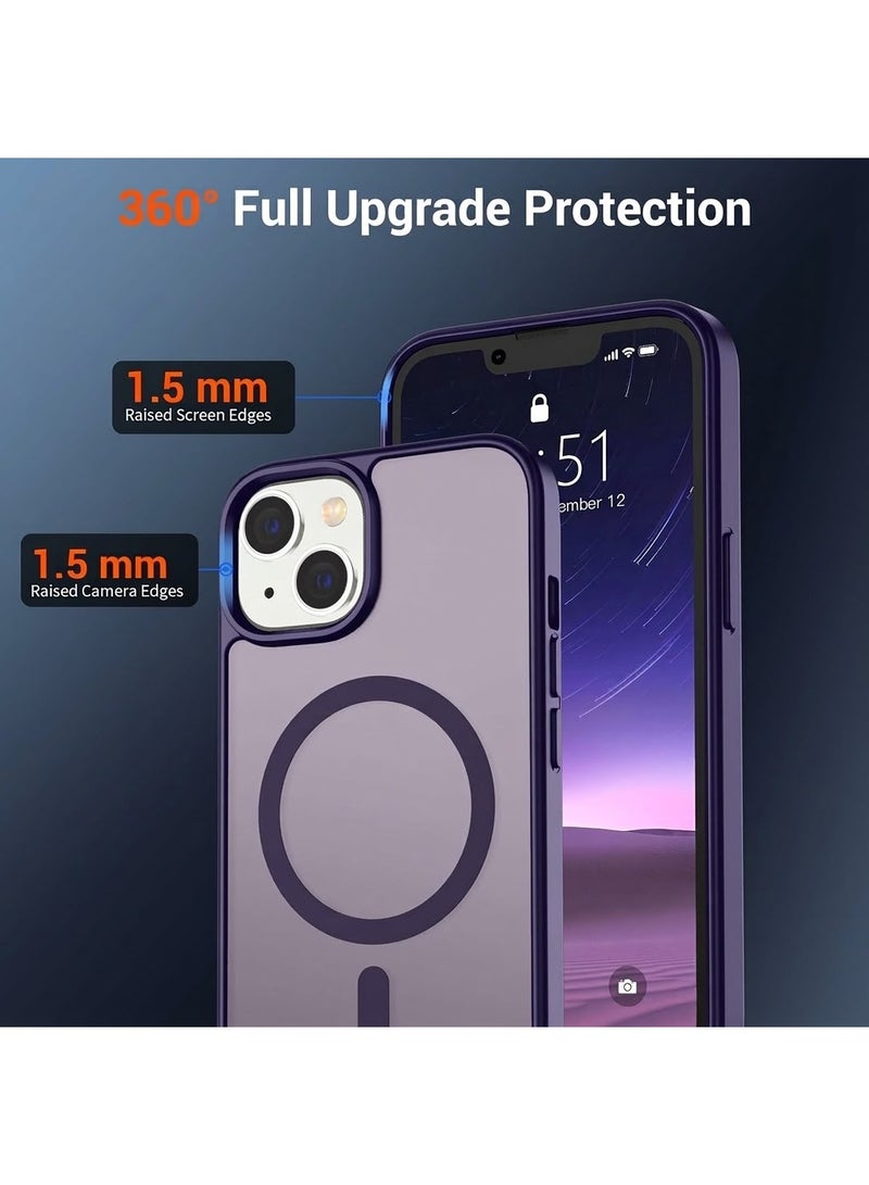 ACLIX Matte Magnetic Case for iPhone 15 Plus [Shockproof & Slim] Matte Hard Back Cover with High-Grade Protection | Deep Purple - Image 4