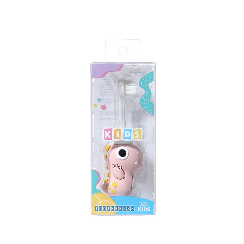 Generic Kids Cartoon Dinosaur Soft Toothbrush 2-6 Years One lotus root starch