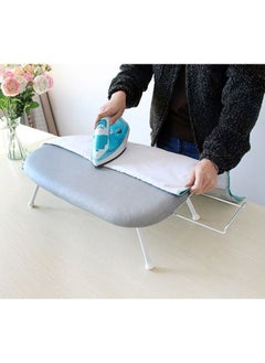 ULHYC Portable Household Tabletop Ironing Board with Folding Legs with Solid Steam Iron Rest For Home Dorm Grey  - Image 2