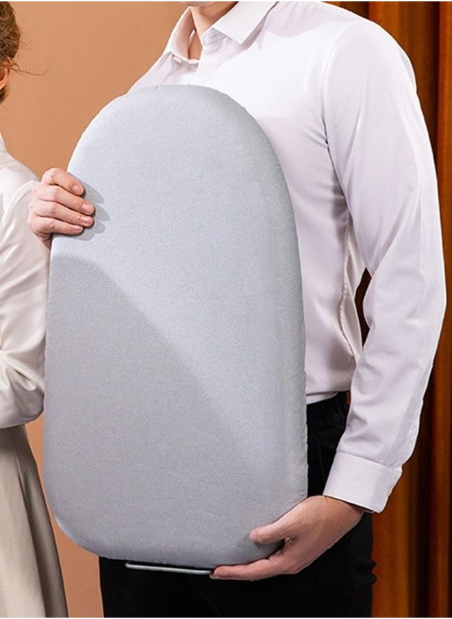 طاولة كي منزلية محمولة مع أرجل قابلة للطي مع مسندبخار صلبة للمنزل والمسكن باللون الرمادي