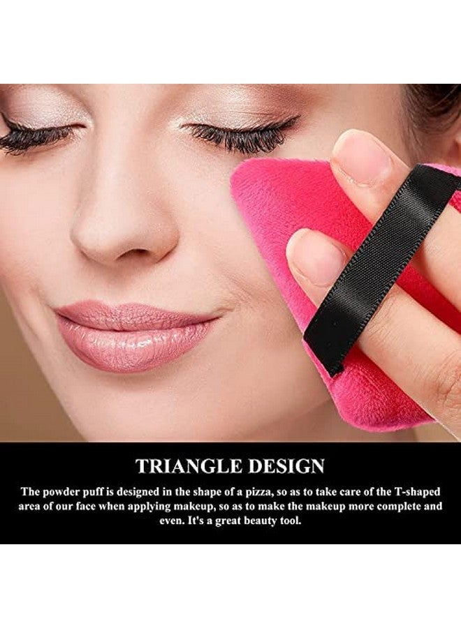 COSLUXE Pure Cotton Powder Puff Triangle Wedge Shape Designed For Contouring Under Eyes And Corners Loose Powder Mineral Powder Body Powder Makeup Tool (Black Pack Of 2) - Image 4