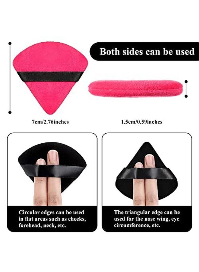 COSLUXE Pure Cotton Powder Puff Triangle Wedge Shape Designed For Contouring Under Eyes And Corners Loose Powder Mineral Powder Body Powder Makeup Tool (Black Pack Of 2) - Image 2