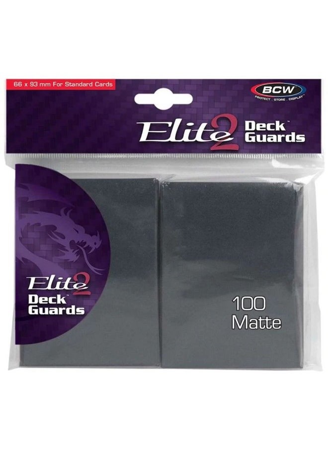 BCW - Elite 2 Matte Card Sleeves Cool Gray (100) - Image 1