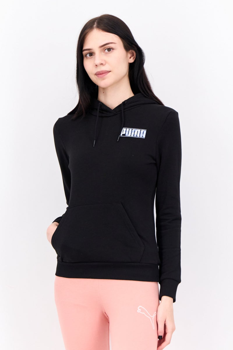 PUMA Women Regular Fit Long Sleeve Training Hooded Sweatshirt, Black - Image 1