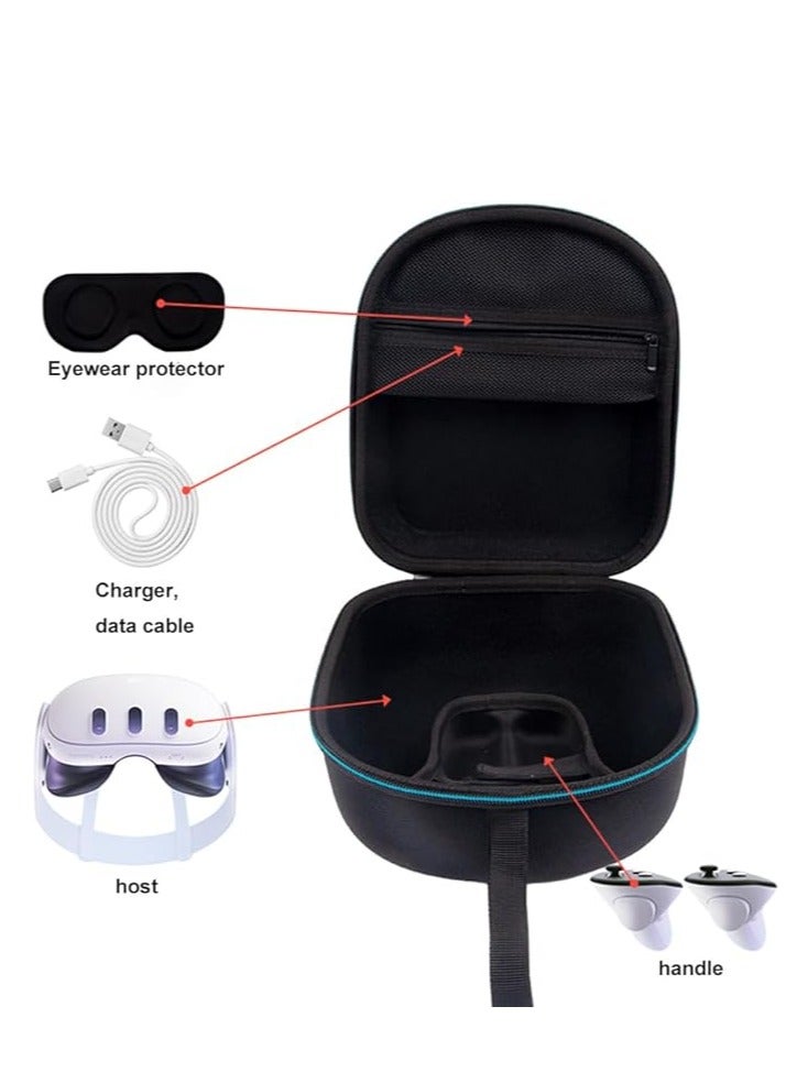 General Carrying Case, Shockproof Lens Case, Portable Storage Case, Scratch Resistant Waterproof, with Mesh Bag, for Meta/Oculu Quest 3 3 Accessories, VR Headset, Controller, Storage Case  - Image 2