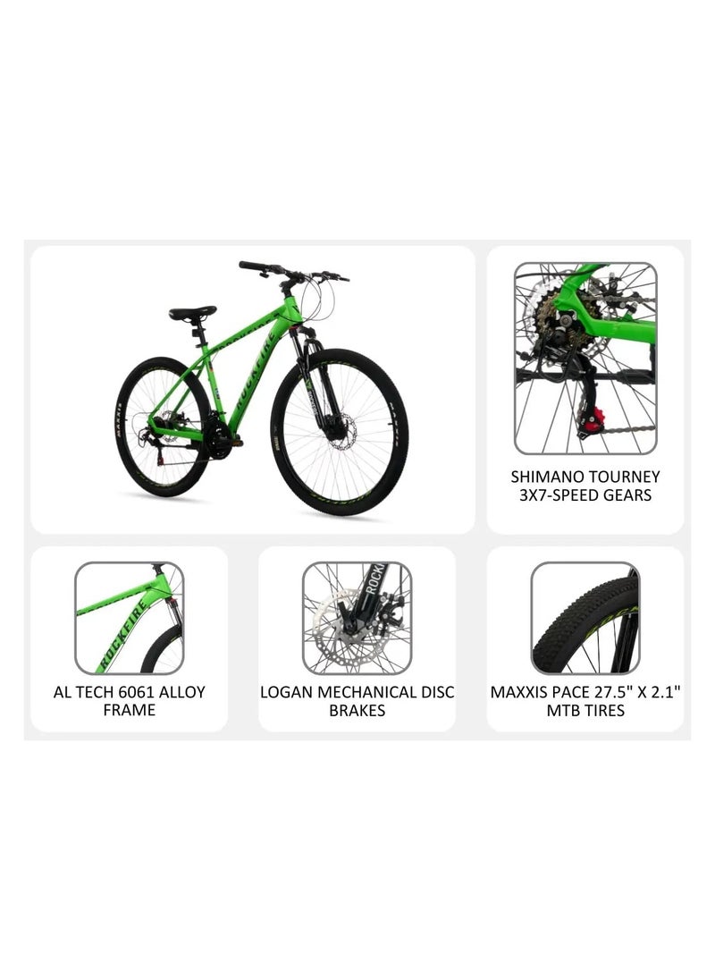 Rockfire - Ascend 27.5 Mountain Bike – 21-Speed | Front Suspension | Both Disc Brake | Durable Design | Age Group: 15+ Years | Adult Unisex - Image 1