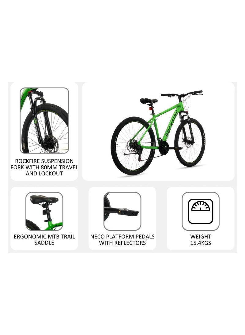Rockfire - Ascend 27.5 Mountain Bike – 21-Speed | Front Suspension | Both Disc Brake | Durable Design | Age Group: 15+ Years | Adult Unisex - Image 1