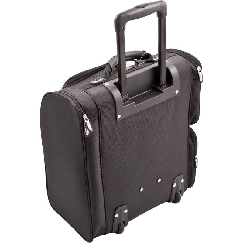 Adson Multifunctional Professional Beauty Makeup Artist Rolling Cosmetic Aluminium Vanity Trolley Beauty Train case Makeup Cosmetic Trolley Hairstylist Travel Organizer (Smoky Black) - Image 5