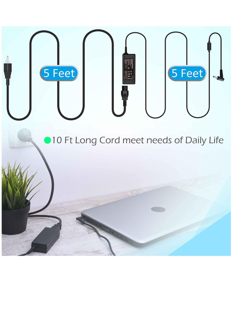 شاحن لابتوب 65 وات تيار متردد مع سلك طاقة - متوافق مع عدة موديلات - موصل أسطواني - Image 3