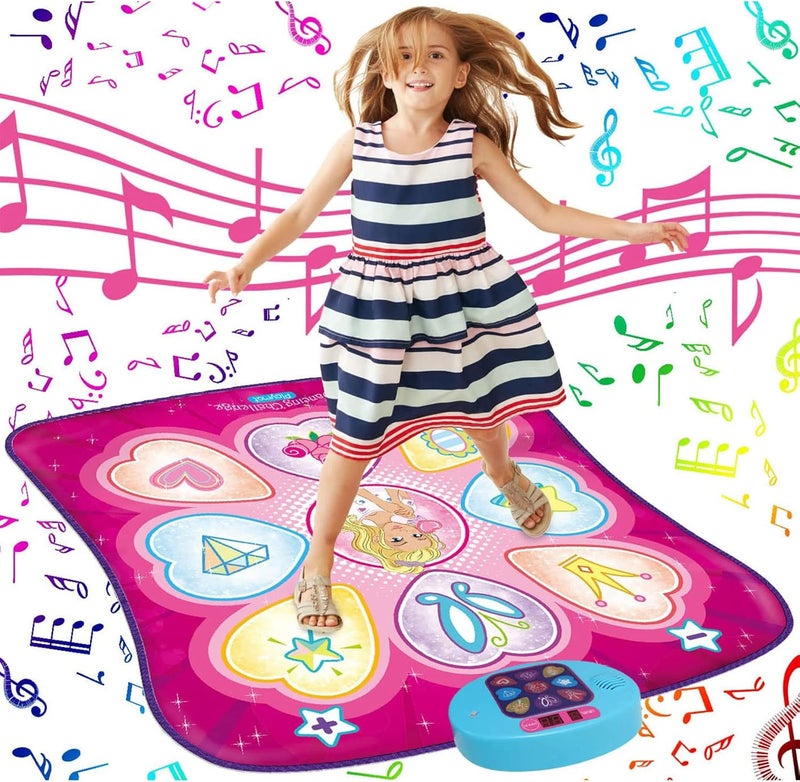 SUNLIN Dance Mat Toys for Girls Ages 3-10 | LED Lights, Adjustable Volume, 9 Music Tracks, 7 Game Modes, 5 Challenge Levels - Image 1