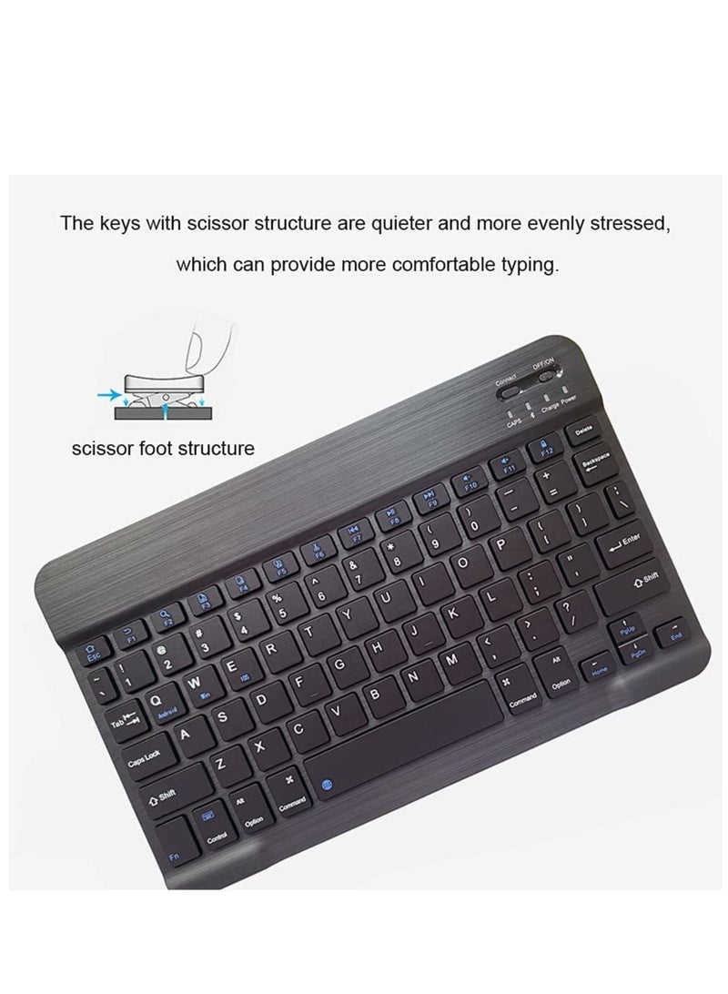 ELTRAZONE Rechargeable Bluetooth Keyboard and Mouse Combo Ultra-Slim Portable Compact Wireless Mouse Keyboard Set for Android Windows Tablet Cell Phone iPhone iPad Pro Air Mini, iPad OS/iOS - Image 3