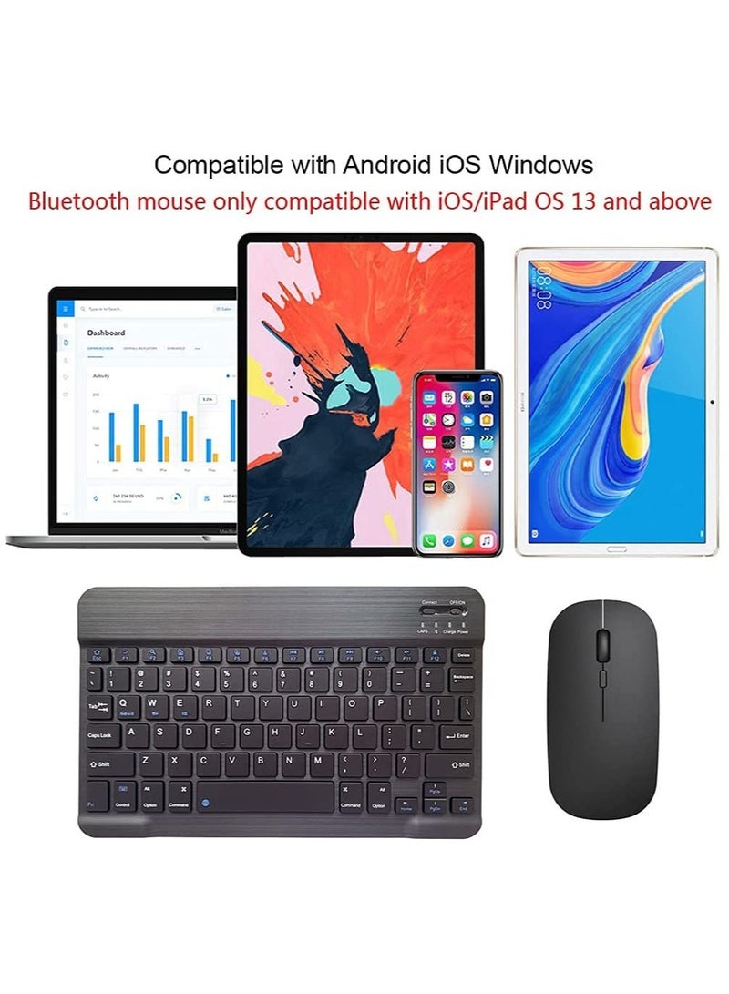 ELTRAZONE Rechargeable Bluetooth Keyboard and Mouse Combo Ultra-Slim Portable Compact Wireless Mouse Keyboard Set for Android Windows Tablet Cell Phone iPhone iPad Pro Air Mini, iPad OS/iOS - Image 2