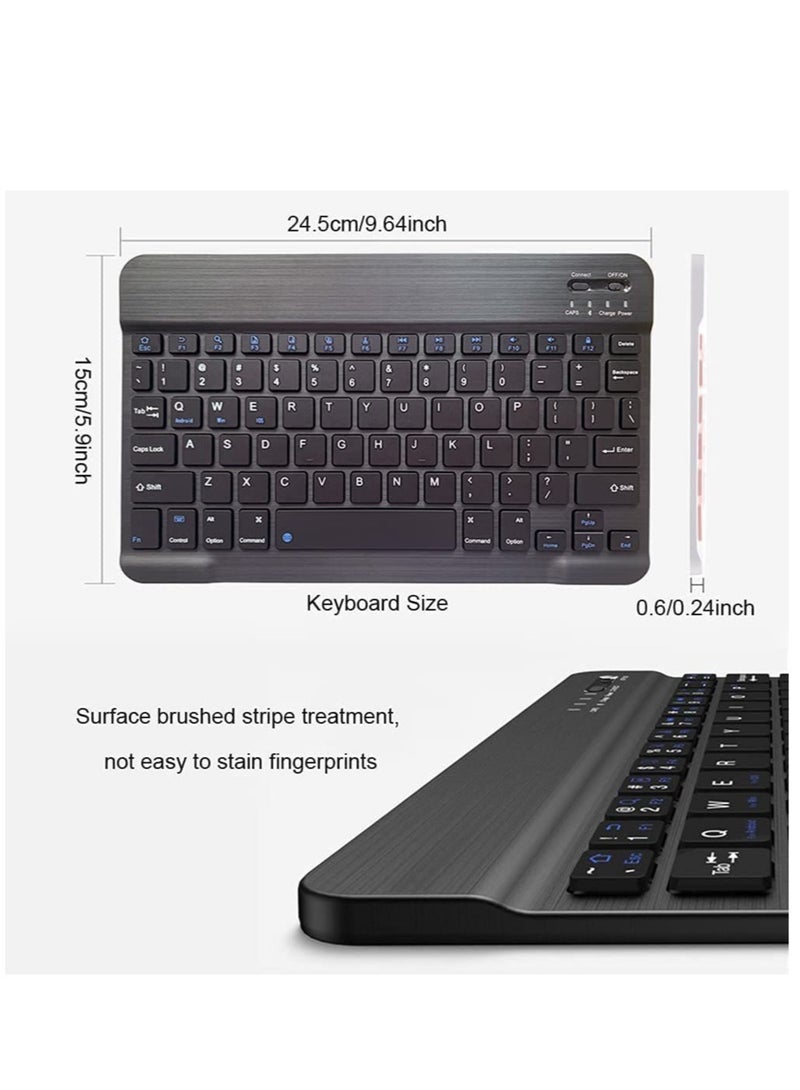 ELTRAZONE Rechargeable Bluetooth Keyboard and Mouse Combo Ultra-Slim Portable Compact Wireless Mouse Keyboard Set for Android Windows Tablet Cell Phone iPhone iPad Pro Air Mini, iPad OS/iOS - Image 4