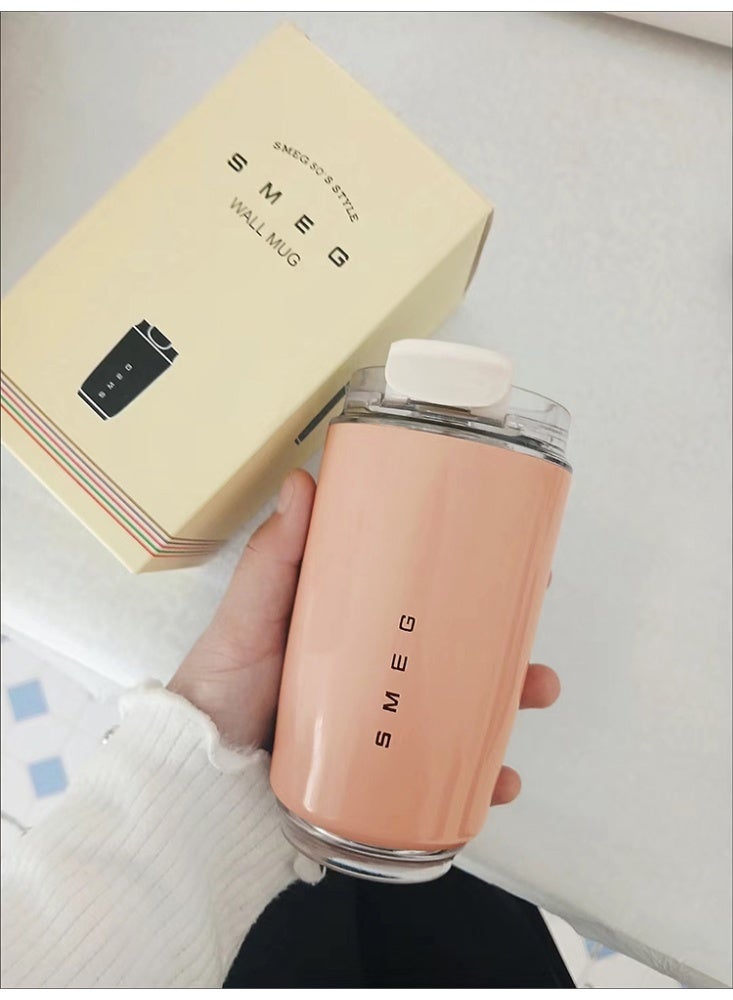 Smeg Travel Coffee Mug, Insulated Beverage Cup with Leakproof Lid, Long-Lasting Coffee Tumbler with Lid, Travel Coffee Thermos (Pink) - Image 3