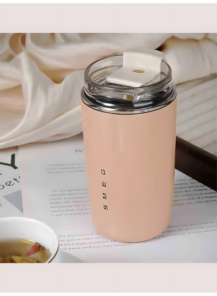 Smeg Travel Coffee Mug, Insulated Beverage Cup with Leakproof Lid, Long-Lasting Coffee Tumbler with Lid, Travel Coffee Thermos (Pink) - Image 5