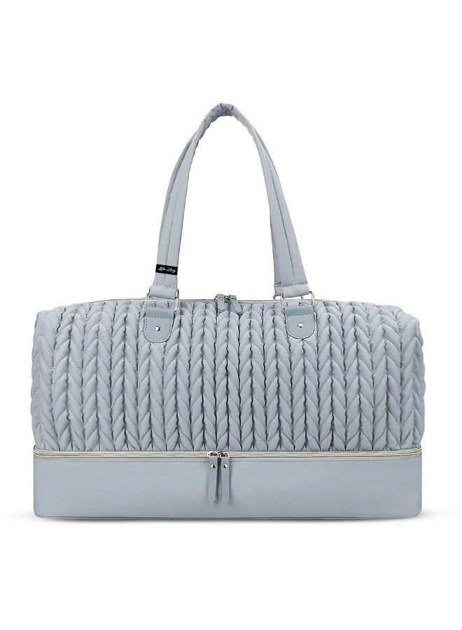 Little Story حقيبة حفاضات ليتل ستوري الفاخرة مع حقيبة صغيرة - رمادي - Image 2