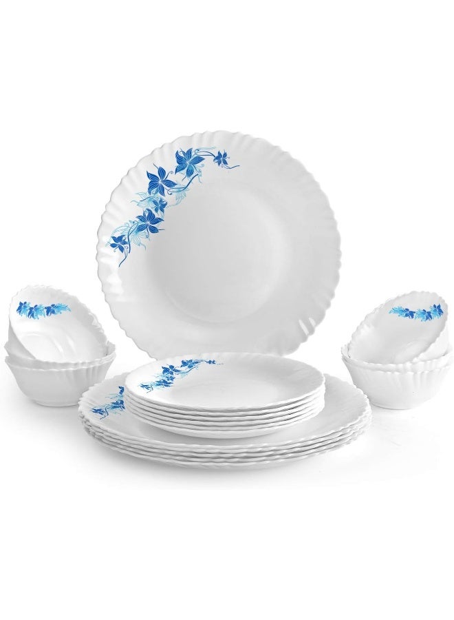 Cello طقم عشاء سيلو دازل أوبال وير (18 قطعة، دوامة زرقاء) - Image 1