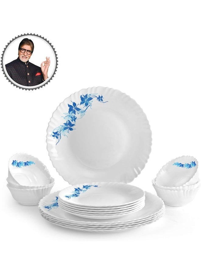 Cello طقم عشاء سيلو دازل أوبال وير (18 قطعة، دوامة زرقاء) - Image 2