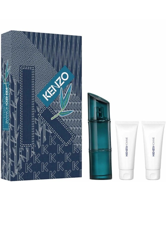 Kenzo Homme EDT 110ml + Shower Gel 75 * 2 pcs Set 