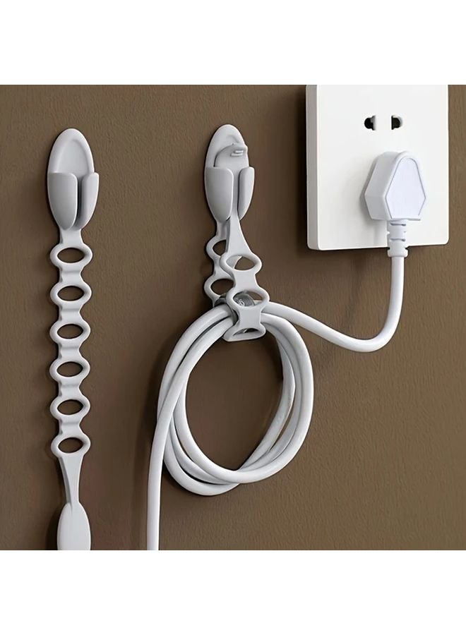 أسود 1 قطمة منظّمات كابلات للحائط توفير المساحة إدارة الأسلاك للمنزل والمكتب - Image 2