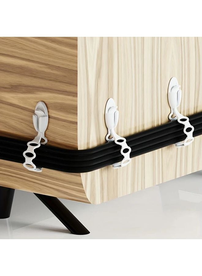 أسود 1 قطمة منظّمات كابلات للحائط توفير المساحة إدارة الأسلاك للمنزل والمكتب - Image 4